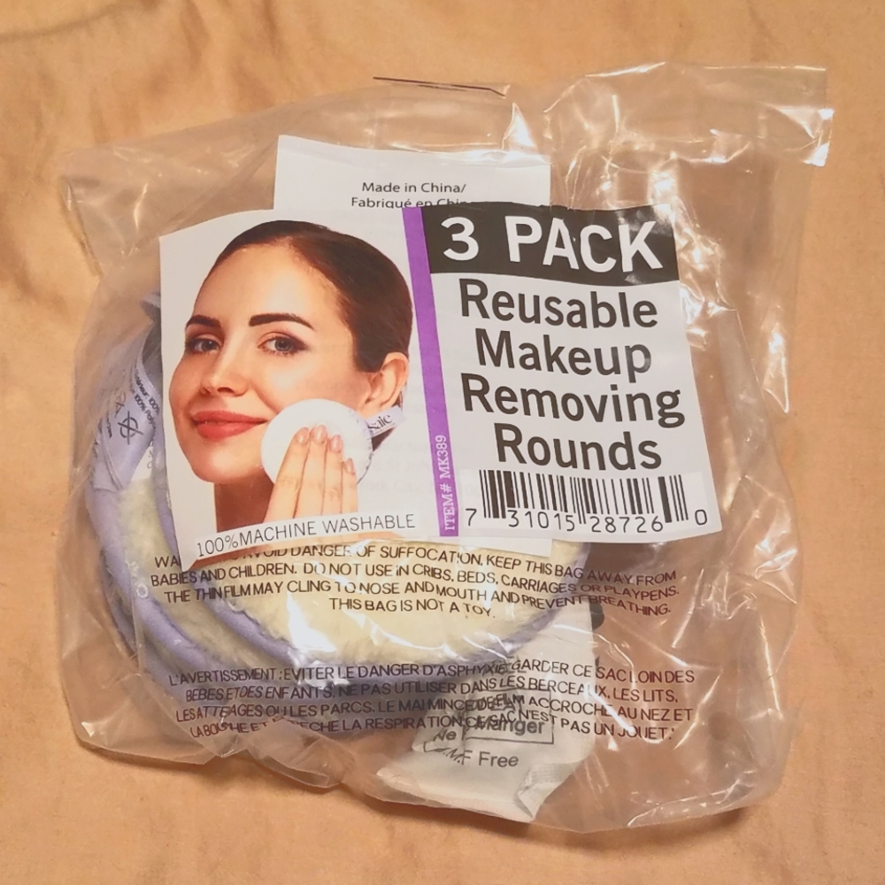 NWT Saie Hello Reusable Makeup Removing Rounds Set of 3